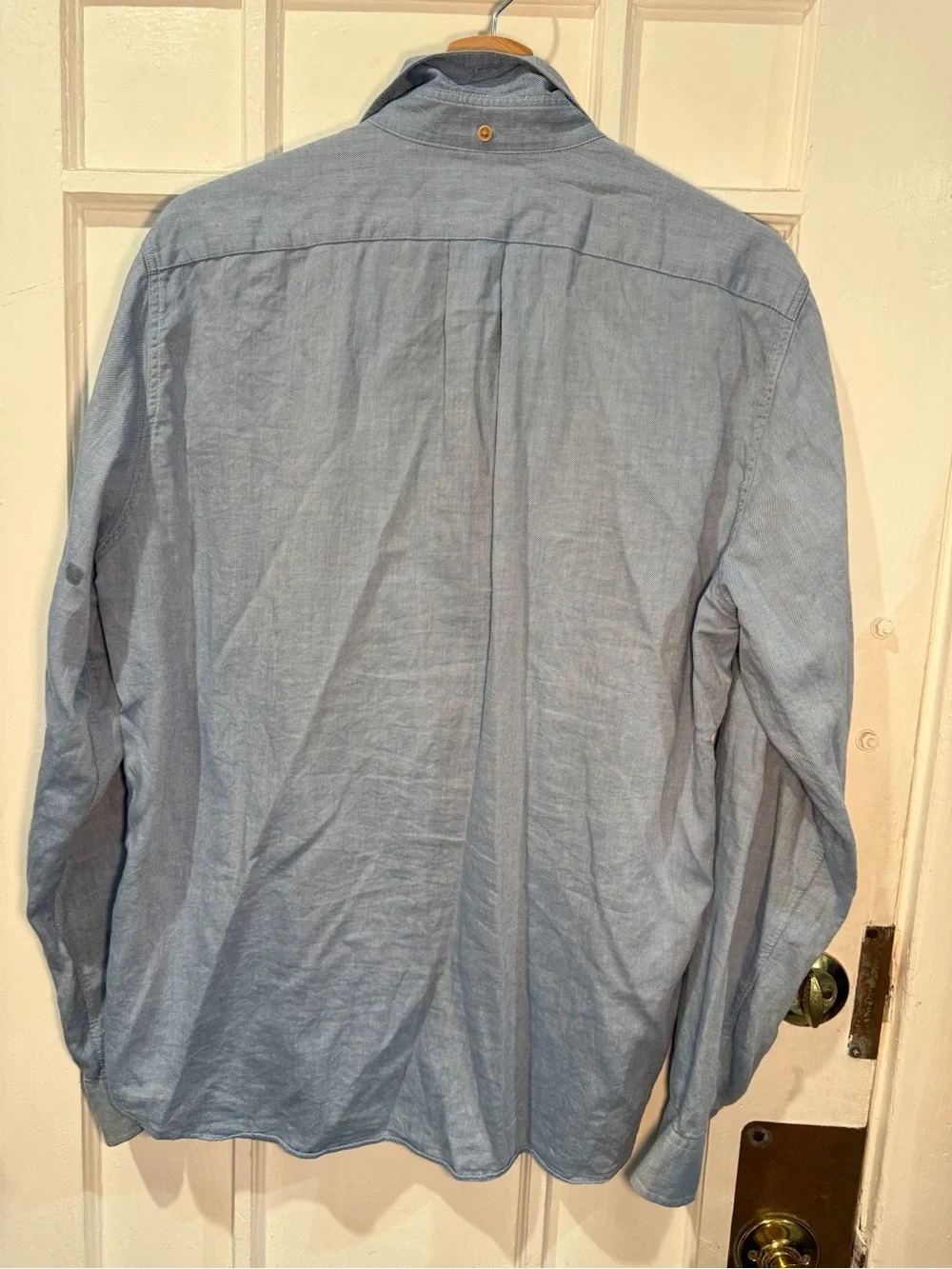 J. Crew Men's Light Blue Chambray Button-Down Shirt